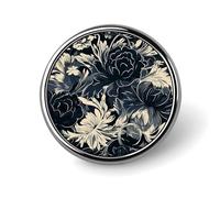 Badges décoratifs noirs en alliage d'aluminium durable et léger pour chemises, vestes, chapeaux, uniformes - 2,5 cm