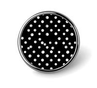 Badges décoratifs noirs et blancs en alliage d'aluminium durable pour chemises, vestes, chapeaux, uniformes - 2,5 cm