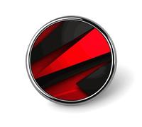 Badges décoratifs rouges et noirs, ronds et durables en alliage d'aluminium, broches légères pour chemises, vestes, chapeaux et uniformes, 2,5 cm