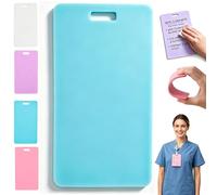 Badges effaçables, réutilisables en silicone, horizontal, vertical, mini carnet de poche pour infirmières, médecins, carte d'identité, badges, bloc-notes, stylo à bille et effaçable à l'alcool