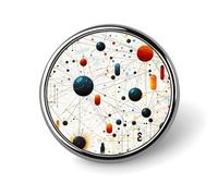 Badges imprimés physiques décoratifs, insigne rond en alliage d'aluminium durable, broche légère pour chemises, vestes, chapeaux, uniformes 2,5 cm