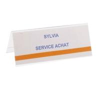 Badges - JPC - Chevalet porte nom - 120 x 45 mm - Boîte de 50 unités