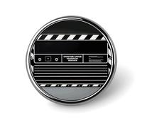 Badges noirs décoratifs classiques en alliage d'aluminium durable pour chemises, vestes, chapeaux, uniformes - 2,5 cm