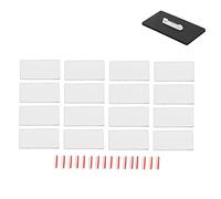 Badges nominatifs vierges, bricolage, fabrication en matériau MDF, coins arrondis, Compact, Portable, étiquette nominative personnalisée pour l'école, 16 pièces