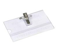 Badges porte-nom - GENERAL OFFICE - 200 unités - Avec épingle et clip - Pratique pour foires et congrès