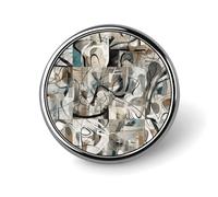 Badges ronds décoratifs en alliage d'aluminium durable et léger pour chemises, vestes, chapeaux, uniformes - 2,5 cm