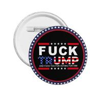 Badges ronds, Fuck Trump Anti Trump Button Pins Décor Boutons Badges Pins Femmes Hommes Pin Bouton Pins Broche Pins Pour Hommes 1 PC
