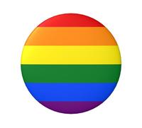Badges ronds légers, insignes colorés simples arc-en-ciel, 6 cm (Diameter)