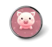 Badges souriants décoratifs, ronds en alliage d'aluminium durable, broche légère pour chemises, vestes, chapeaux, uniformes - 2,5 cm