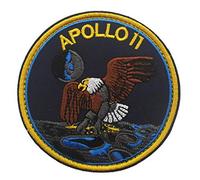 Badges tactiques militaires 3D NASA Apollo Programme avec boucles et crochet