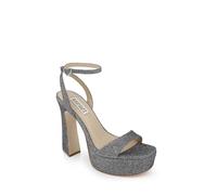 Badgley Mischka Sandales à talons CAIA pour femme, étain, 36-37 EU