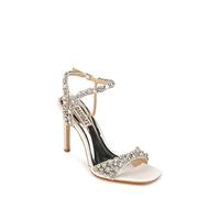 Badgley Mischka Sandales à talons Olympia pour femme, Satin blanc, 38-39 EU
