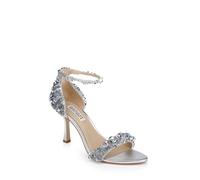 Badgley Mischka Sandales à talons Venus pour femme, Argenté, 37 EU