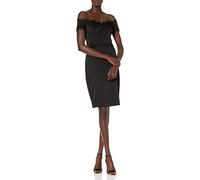 Badgley Mischka Women's Off Shoulder Lace Dress, Black, 6