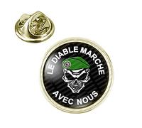 Badgmania Pin's Doré 20mm Légion Etrangère Para Le Diable marche avec Nous n9 Logo 18mm Pins Bouton Epinglette