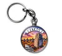 BADGMANIA Porte-clés Métal Bretagne - Collection 14 Designs Drapeau Triskell Hermine - Cadeau Souvenir Breizh - Logo 33 mm 2 Faces - Fabriqué en France