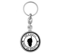 BADGMANIA | Porte clés Métal Corse So Corsu Non So Pinzutu | Ile de Beauté | Logo 33mm 2 faces