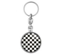 BADGMANIA | Porte clés Métal Francs-Maçons Myosotis Damier Compas Equerre | Symbole Maçonnique | Logo 33mm 2 faces