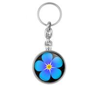 BADGMANIA | Porte clés Métal Francs-Maçons Myosotis Damier Compas Equerre | Symbole Maçonnique | Logo 33mm 2 faces