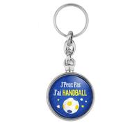 BADGMANIA | Porte clés Métal J'Peux Pas J'ai HANDBALL | Logo 33mm 2 faces