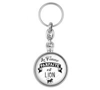 BADGMANIA | Porte clés Métal La Femme Parfaite est LION | Logo 33mm 2 faces