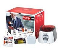 "Badgy 200" Imprimante cartes plastiques couleur, sublimation thermique/transfert thermique, résolution 300 ppp, mémoire 16 Mo, type de support carte PVC, capacité totale 40 cartes, dimensions (LxPxH)