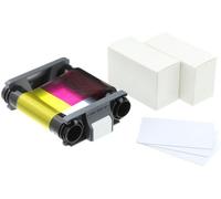 EVOLIS - Pack consommables Badgy 100 et 200 : 100 cartes de 0,76mm + 1 ruban 100 impression couleur YMCKO