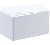 BADGY Paper Blank Cards White 30MIL-0.76MM 1 Pack of 100 Cards
