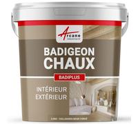 Badigeon à la chaux, décoration, intérieure et extérieur, maison : Badiplus - 2.5 kg (jusqu'à 12.5 m²) Collioures Beige Foncé - ARCANE INDUSTRIES