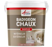 Badigeon à la chaux, décoration, intérieure et extérieur, maison : Badiplus - 20 kg (jusqu'à 100 m²) Toulouse - Rose - ARCANE INDUSTRIES