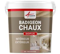 Badigeon à la chaux, décoration, intérieure et extérieur, maison : Badiplus - 5 kg (jusqu'à 25 m²) Toulouse - Rose - ARCANE INDUSTRIES