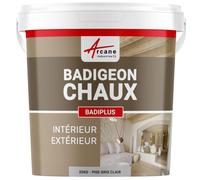 Badigeon Chaux Mur Intérieur, Façade Extérieure 20 kg Pise Gris Clair