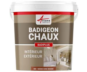 Badigeon Chaux Mur Intérieur, Façade Extérieure 5 kg Sienne - Ocre Orangé