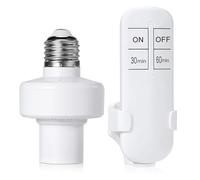 BADIKA Douille de lampe Répartiteur de douilles de lumière E27 blanc réglable, col de cygne, supports d'ampoules L + E + D, convertisseur avec tuyau d'extension(1 piece,Remote control base)