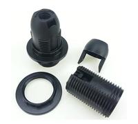 BADIKA Douille de lampe Supports de lampe à vis E14 E27, noir et blanc, douilles de tête de lampe L + E + D, éclairage de bureau, Base d'ampoule de bougie 4A 250V(E14 Full Tooth B)