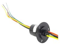 BADIKA Joints tournants avec bagues collectrices Bague collectrice 5A/15A/10A/30A avec Bride OD 12.5MM/ 22MM/ 30MM, Joint Rotatif électrique Rotatif(30mm 6CH 30A)