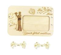 Badiman Clip d'argent en Bois Gravé pour Décoration Fabriquée à La Main et Don Cadeau, Couple