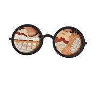 Badiman Porte-lunettes Décoration D'Intérieur En Bois Présentoir de Collection Sculpture de Table Ornement Original Africain Adapté pour Un Studio et L, M