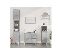 vidaXL Badkamerkast 65x33x60 cm bewerkt hout betongrijs819824 Gris G