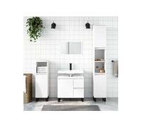vidaXL Armoire de salle de bain 831612 – 65x33x60 cm, bois d'ingénierie blanc, 2 tiroirs