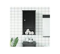 Badkamerkast BERG 40x27x71,5 cm massief grenenhout zwart358549