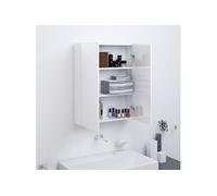 Vidaxl Armoire À Miroir De Salle De Bain 60x15x75cm Mdf Blanc Brillant Blanc