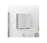 vidaXL Armoire à miroir de salle de bain Gris béton 64x20x67 cm