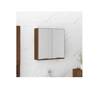 vidaXL Armoire à miroir de salle de bain Chêne marron 64x20x67 cm 817068