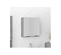 vidaXL Armoire à miroir de salle de bain Sonoma gris 64x20x67 cm