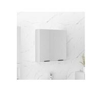 Badkamerkast met spiegel 64x20x67 cm wit811313