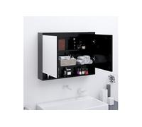 vidaXL Badkamerkast met spiegel 80x15x60 cm MDF antracietkleurig331536 Anthracite G