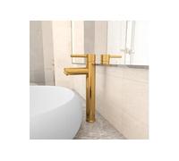 vidaXL Mitigeur de salle de bain Doré 12x30 cm