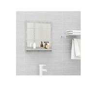 vidaXL Miroir de salle de bain Miroir de maquillage 40 x 10,5 x 37 cm Gris béton Bois d'ingénierie