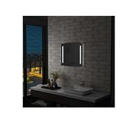 vidaXL Miroir mural à LED pour salle de bains 60x50 cm
